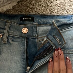 Express 70s midrise waisted flare Light Blue Women's Jeans